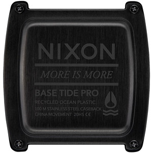 2024 Nixon Base Tide Pro Montre De Surf A1307 - Tout Noir / Bleu